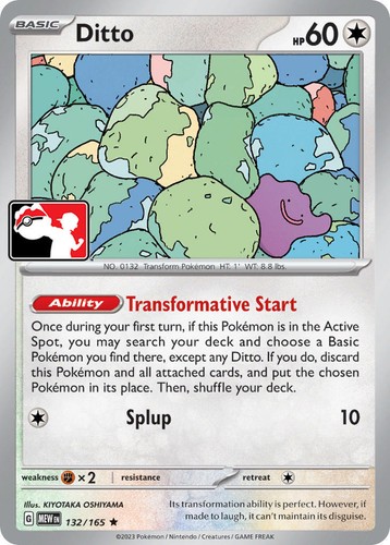 Pokemon card 151C-132/151 Ditto Rare Master Ball Holo Chinese | eBay