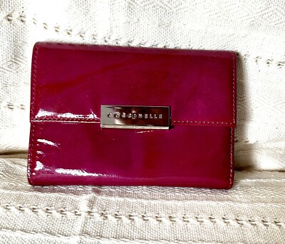 Coccinelle Quad Fold Fuchsia Patent Leather Organizer Wallet A++