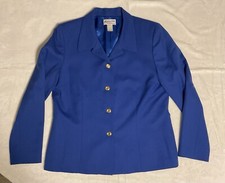 Vintage Pendleton 100 Virgin Wool Blue Blazer Lined Made In USA Classic Chic