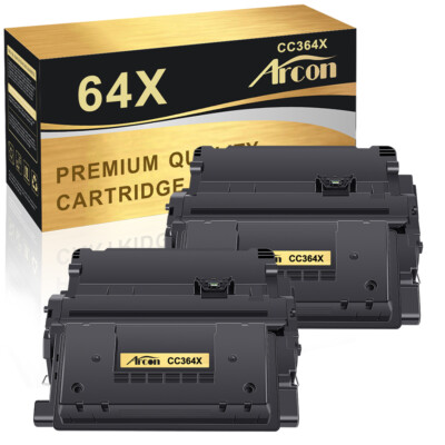 Arcon 2PK CC364X 64X Black Toner Cartridge For HP LaserJet P4015n P4515x Printer