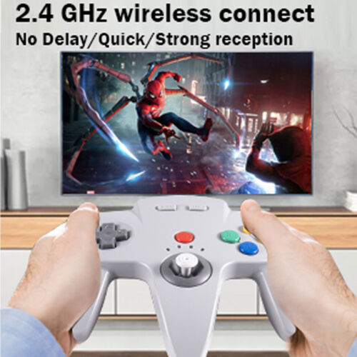 2.4G Wireless For Nintendo N64 Controller Remote Gamedpad Rumble Pak Joystick - Picture 17 of 34