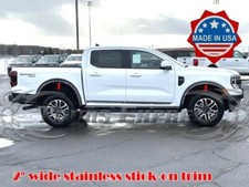 For2024-2026 Ford Ranger Fender Wheel Well Trim Stainless Stick-on 2 4pc