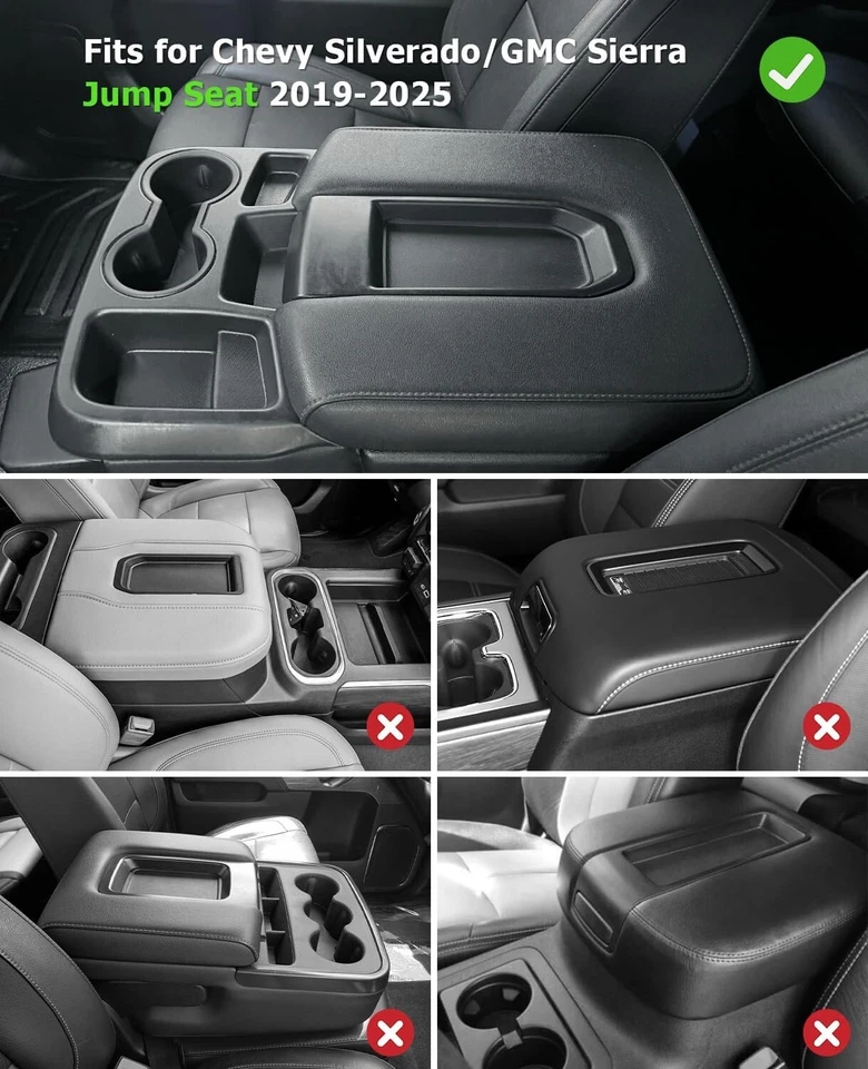 INTGET Armrest Cover for 2019-2024 Chevy Silverado GMC Sierra Center Console Lid - Image 3 of 4