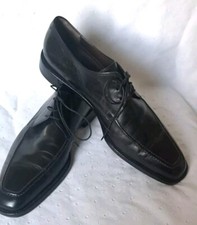 Salvatore Ferragamo Studio Black Leather Oxford Dress Shoes Men's 9D ITALY MADE