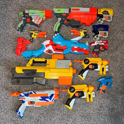 Nerf Guns Large Lot of 13 Guns Fortnite N-Strike Dinosquad