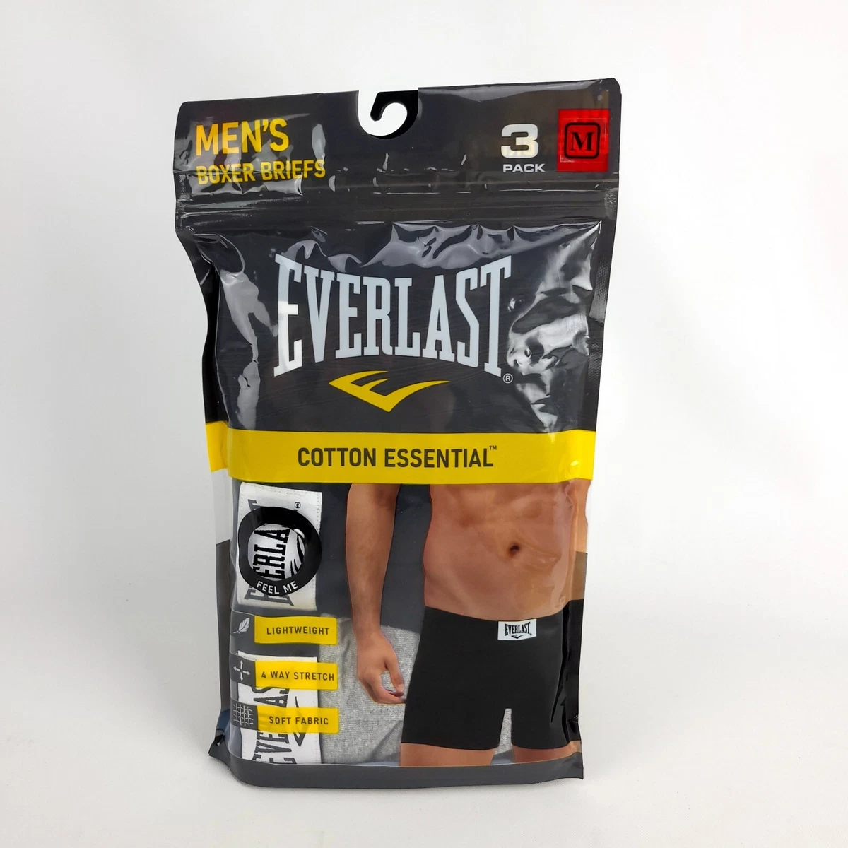 Everlast Mens Boxer Briefs 3 Pack Cotton Blend Stretch Navy Grey