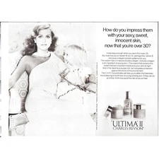 Ultima II Charles Revson Make Up 1970s 2 Page Ad Vintage Print Ad 9 inch Tall