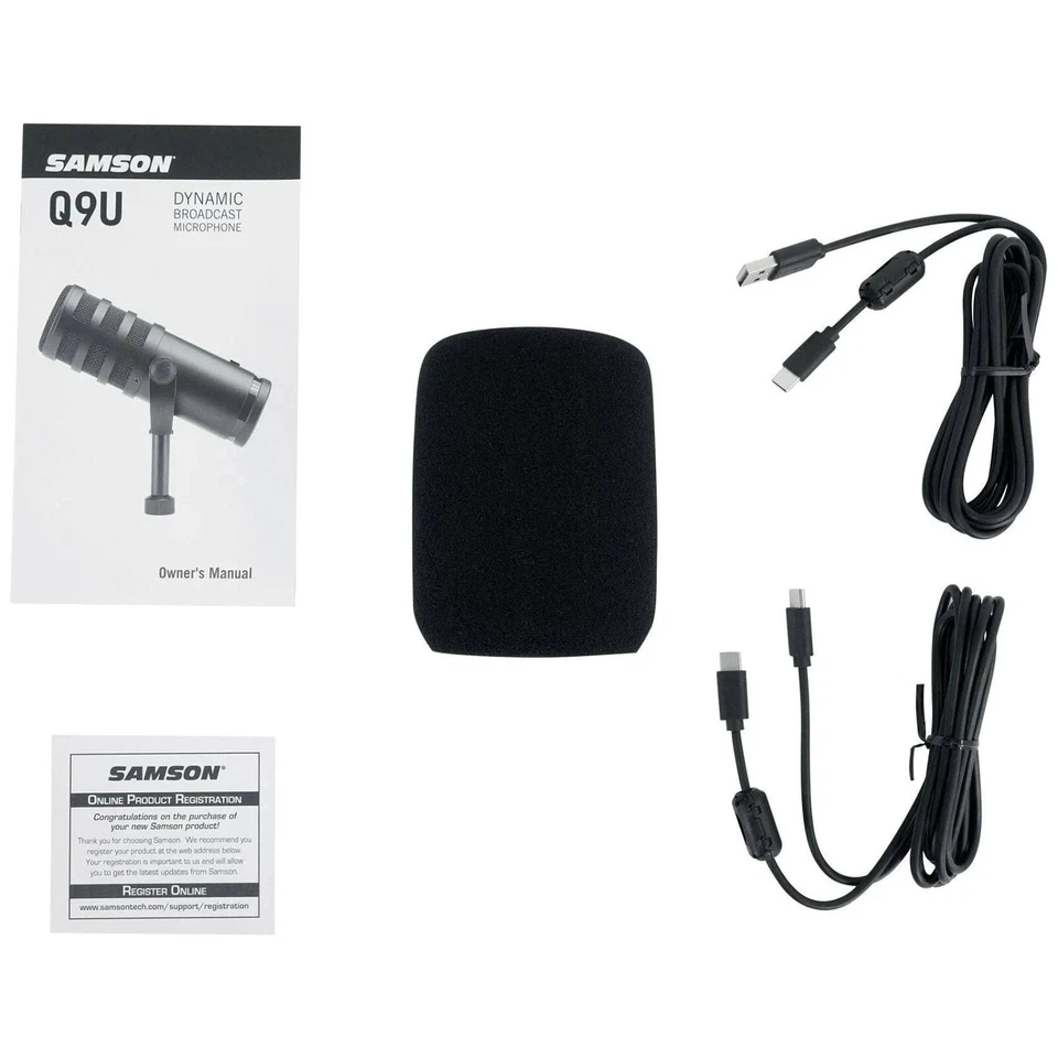 Samson Q9U Professional Dynamic Cardioid Broadcast Microphone USB-C and XLR - Image 3 of 4