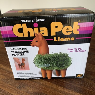 Chia Pet Llama Decorative Pottery Planter Dec 2024