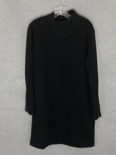 Athleta Dress Womens Sz M Black Ribbed Mock Neck Zip Long Sleeve Pockets