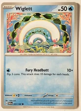 Wiglett 051/182 NM / M - Paradox Rift Pokemon Card $2 Combined Ship Shibuzoh Art