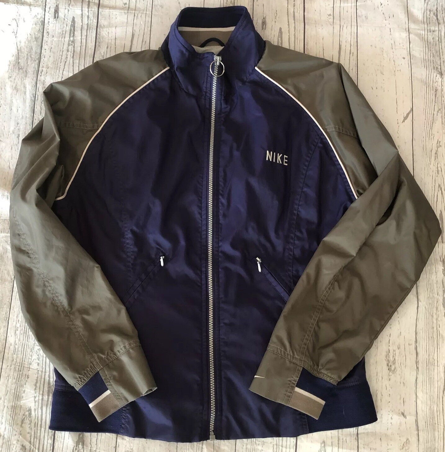 SACAI X NIKE Giacca Nike viola grigia con zip leggermente foderata donna media 8 10