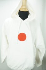 Giorgio Armani Black Label Cotton White Red Logo Hoodie Sweatshirt 48 EU NEW