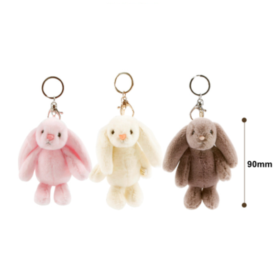 Fuqimanman2020 Cute Bear & Rabbit Plush Keychain - Pearl Accent Stuffed Keychain For Backpacks & Purses - View #13