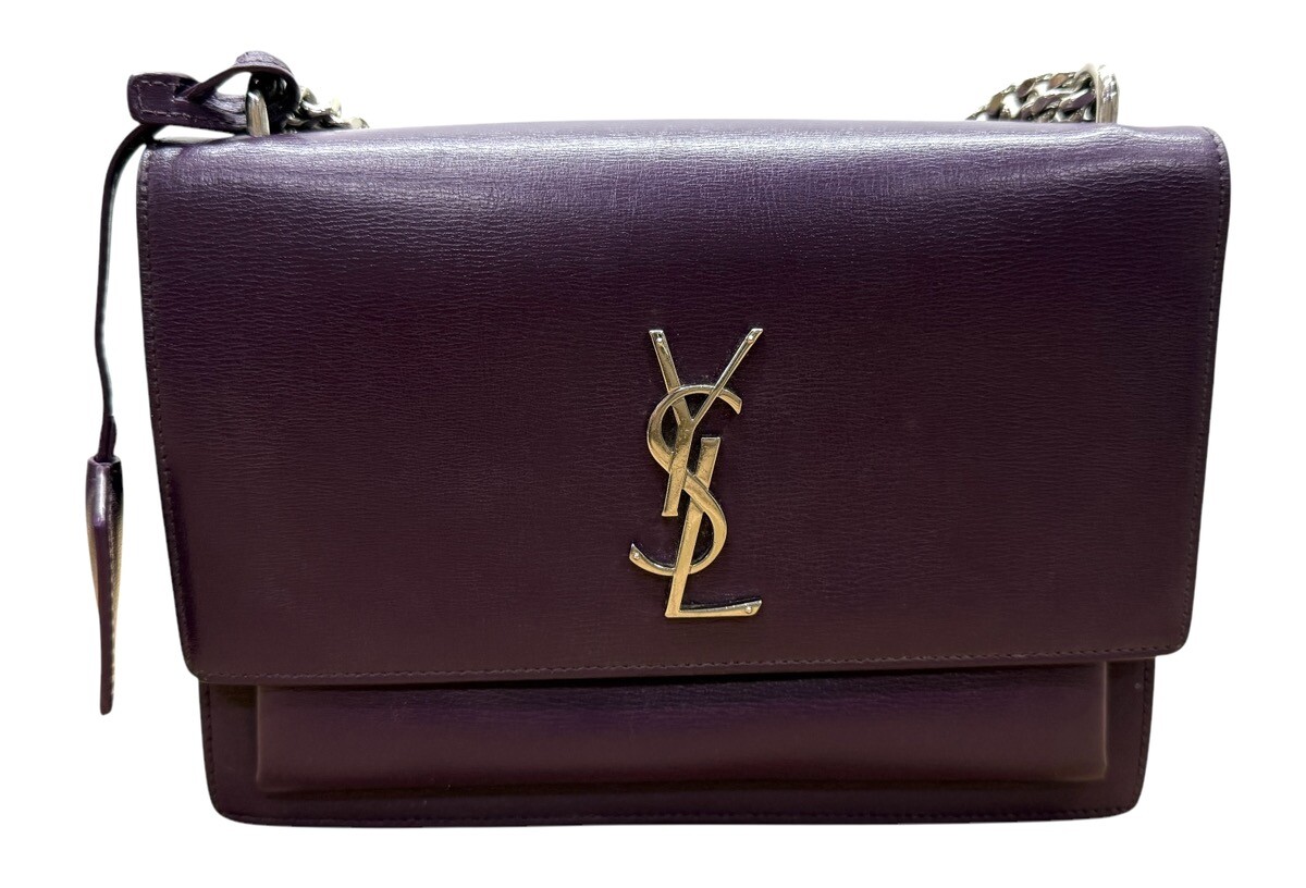 BORSA A TRACOLLA SAINT LAURENT SUNSET IN PELLE VIOLA! (AZP024322)