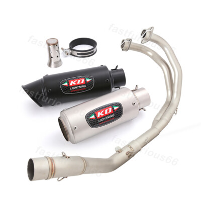 Full Exhaust System For Yamaha YZF R25 R3 MT-03 MT25 Mufflers Header Link Pipe