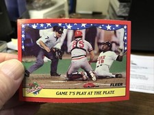 1988 Fleer World Series # 11/12 GAME 7’s Play At The Plate
