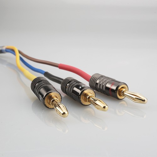 Speakon zu 3x Spade / Banana Subwoofer Lautsprecherkabel für REL/MJ Acoustics - Afbeelding 10 van 14
