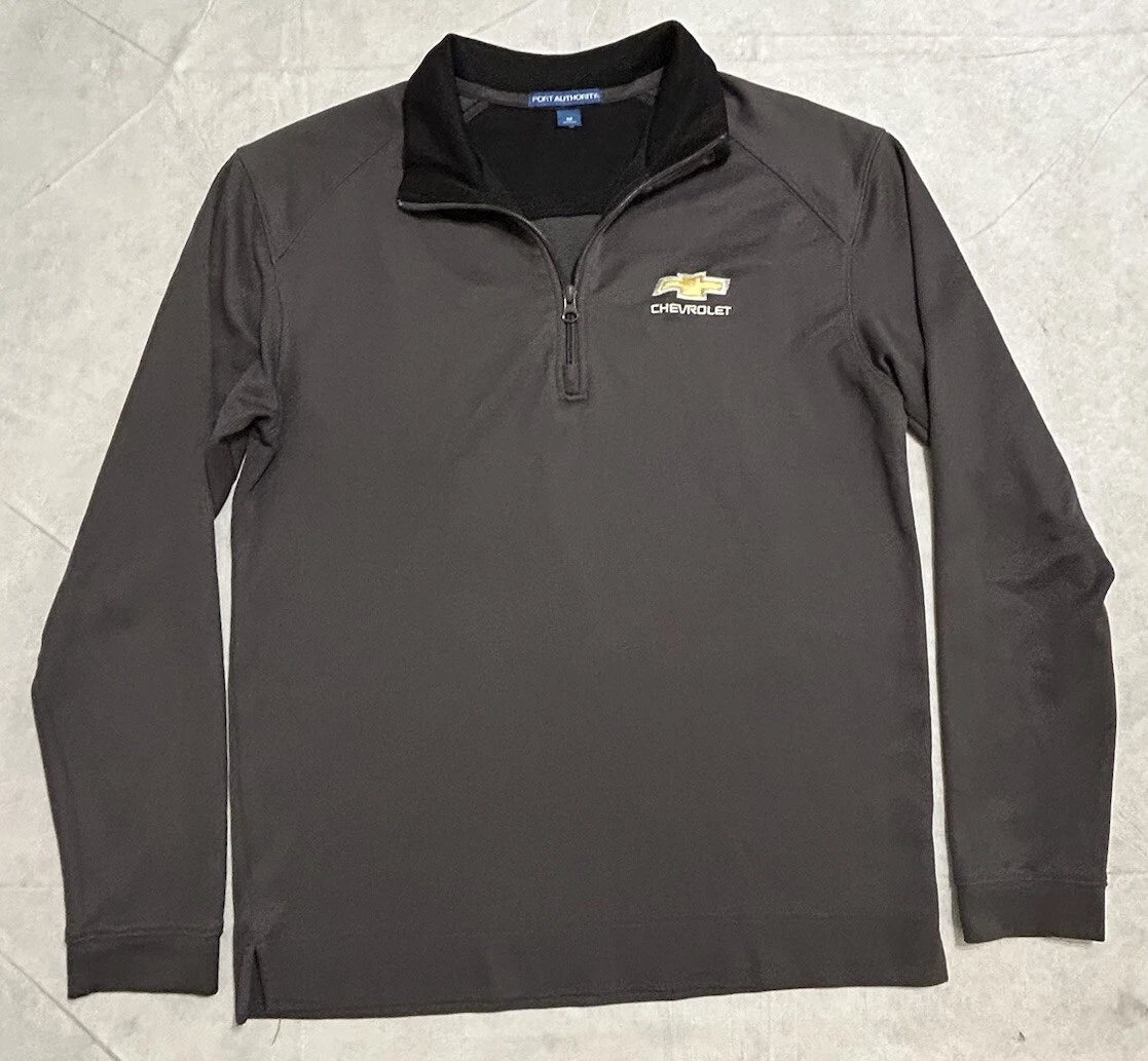 Chevrolet Chevy Logo Soft Shell 1/4 Zip Pullover Men’s M Gray - product detail image 2