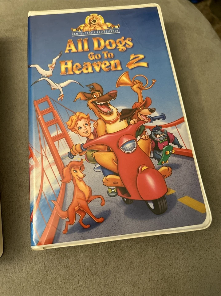 Lot of 2 VHS Movies: All Dogs Go to Heaven 1 and 2 in Clam Shell Cases Foto 2 de 4