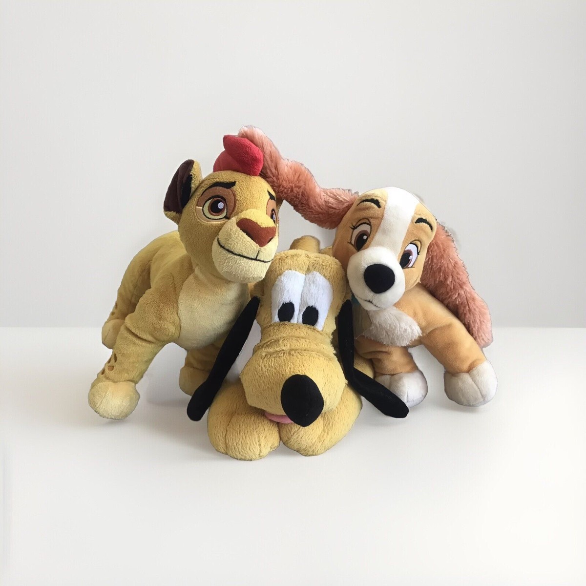 Lot Of 3 Walt Disney World Pluto Simba Lady And The Tramp