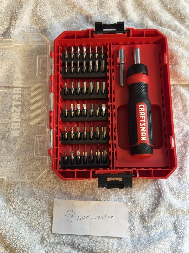 CRAFTSMAN RATCHETING SCREWDRIVER, 44PC (CMHT68017), Red - Image 2 of 4