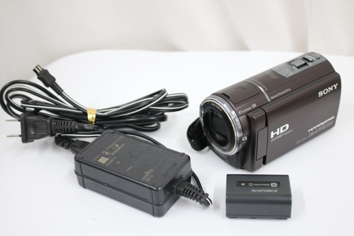 Sony HDR-CX590V Camcorder 12x Zoom Bordeaux Brown Return Guarantee