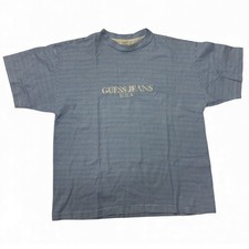 Vintage GUESS JEANS USA Striped T -Shirt Mens Large Striped Georges Marciano