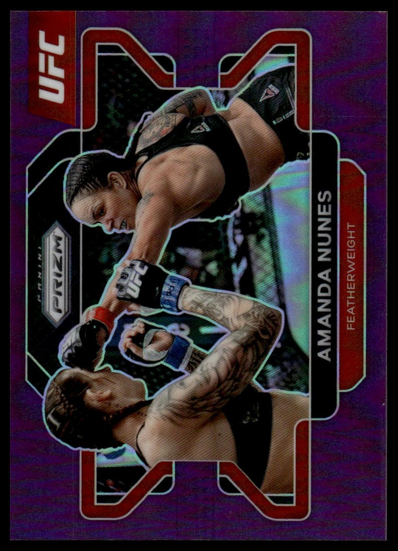 2022 Panini Prizm UFC #65 Amanda Nunes Purple Prizms #/149