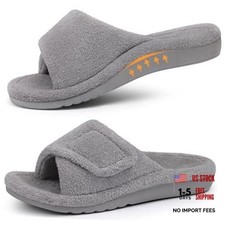Orthopedic Slippers for Women with Arch Support 8-8.5 Women/6.5-7 Men New Grey