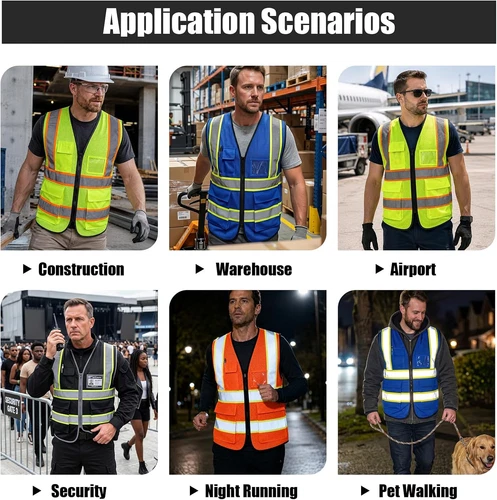 Hi Vis Reflective Safety Vest for Men Women High Visibility Work image 5