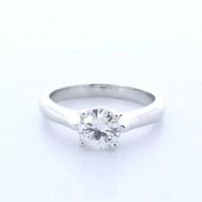 Solitaire Engagement Ring Classic 14K Gold 1.16 CT Round Lab-Grown Diamond E SI1