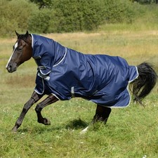 Bucas Freedom Turnout Decke mit Halsteil F/N 150g. in navy