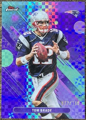 Tom Brady 2025 Topps Finest Purple XFractor #077/150 New England Patriots #100