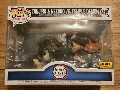 Funko POP! Demon Slayer Tanjiro and Nezuko vs. Temple Demon #1419 HOT TOPIC Ex