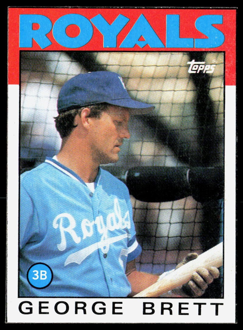 George Brett 1986 Topps Box Bottom Panels Singles #C