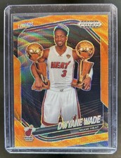 2024-25 Panini Prizm Black Dwyane Wade Legends Orange Wave Prizm #/60 Heat