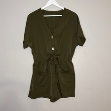 Women's Army Green Romper L