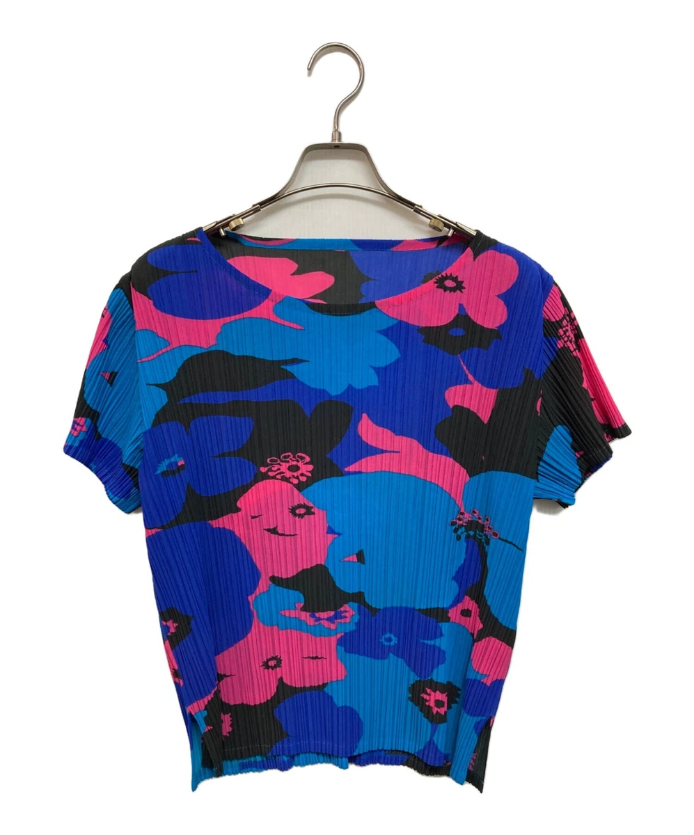 イッセイミヤケ　FLORAL BOX PLEAT TOP　Tシャツ　カットソー トップス イッセイミヤケ FLORAL BOX PLEAT TOP Tシャツ カットソー
