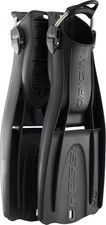 CRESSI Origin HD Scuba Diving Open Heel Adjustable Fins Large/X-Large BLACK