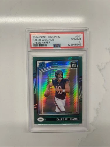 2024 Panini Donruss Optic - Rated Rookie Caleb Williams #201 Green Hyper...