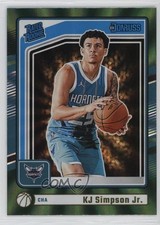 2024-25 Panini Donruss Rated Rookie Holo Green Laser KJ Simpson Jr #247 6o3