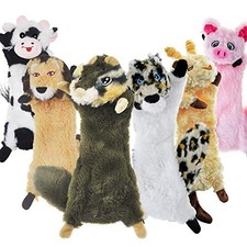 Dog Squeaky Toy No Stuffing 6 Pack Crinkle Puppy