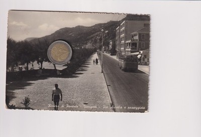 VARIGOTTI Savona - Via Aurelia - bus in the foreground! Fg vg. 1956