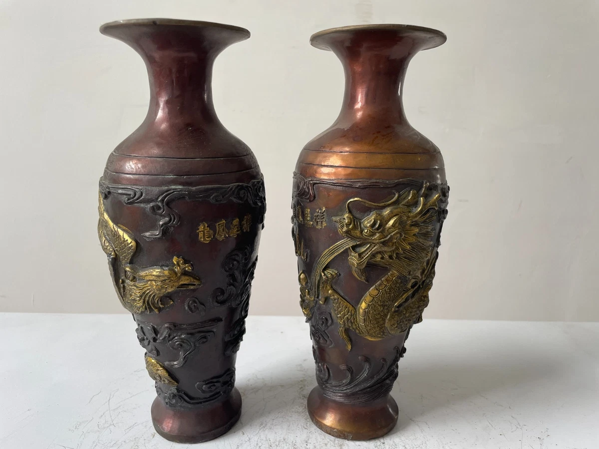 铜红中国古董花瓶| eBay