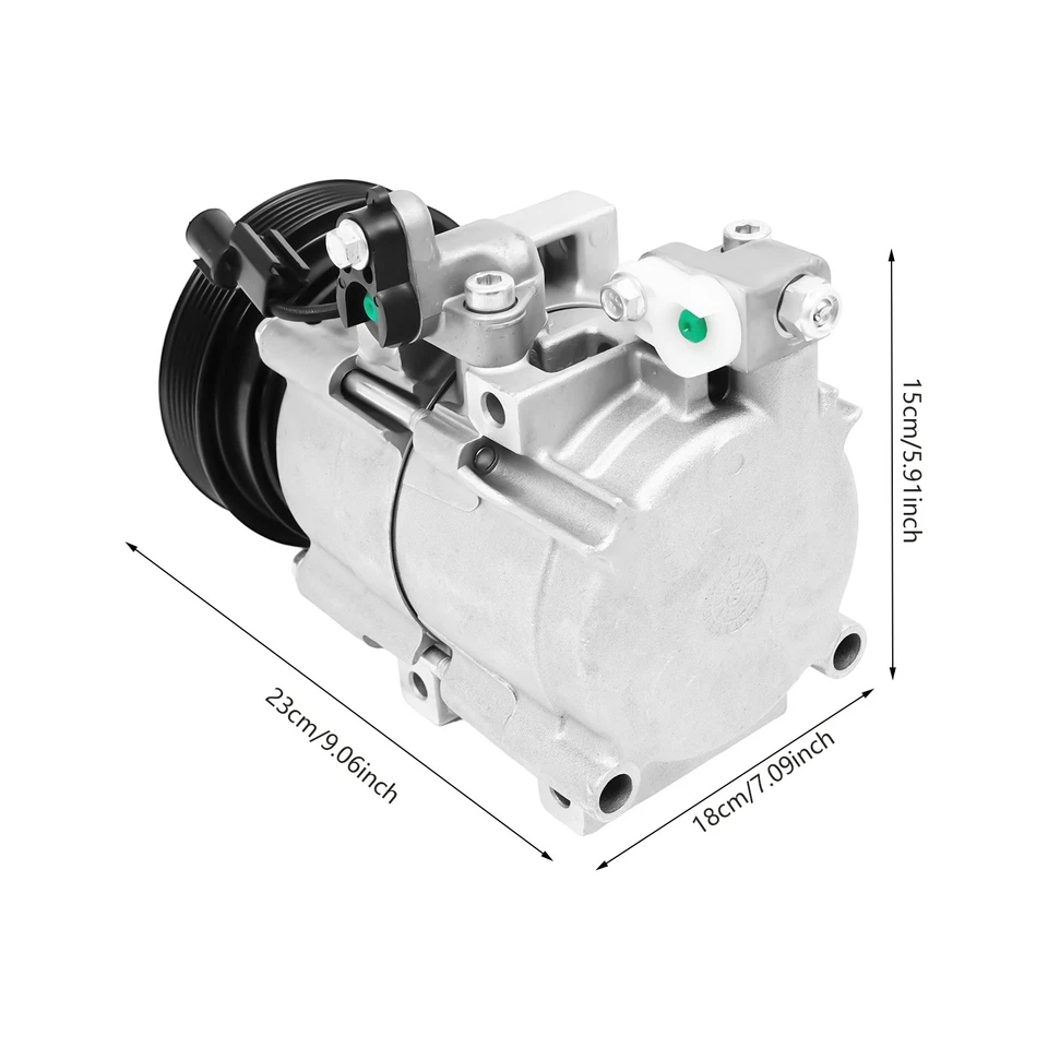 For Hyundai Santa Fe 3.5L 2003 2004 2005 2006 A/C AC Compressor with Clutch - Imagen 3 de 4
