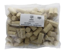 # 7 Straight corks 13/16" x 1 3/4".  Bag of 100