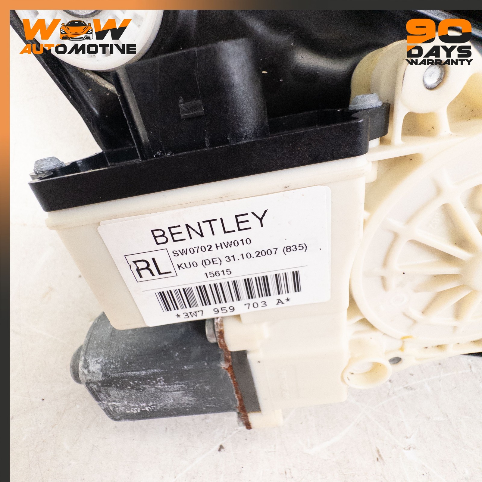 07-11 BENTLEY CONTINENTAL GTC REAR LEFT QUARTER WINDOW REGULATOR MOTOR OEM