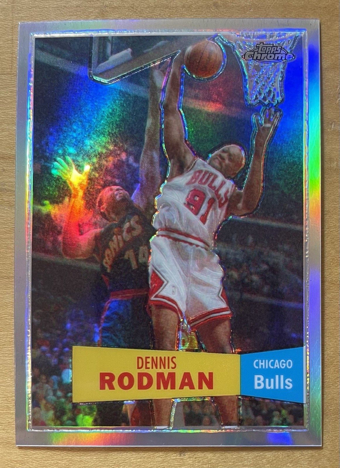 Dennis Rodman 2007-08 Topps Chrome 1957-58 Topps Refractor Serial #813/999 Mint