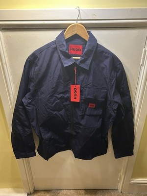 Hugo Boss Emmond Overshirt Shacket Jacke Überhemd - Herren Original Large Neu